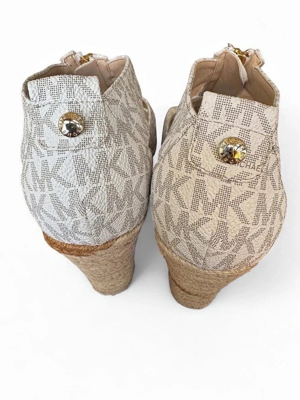 MICHAEL Michael Kors Berkley Front Zip Espadrille Wedge Sandal 8.5